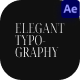 Elegant Typography After Effect - VideoHive Item for Sale