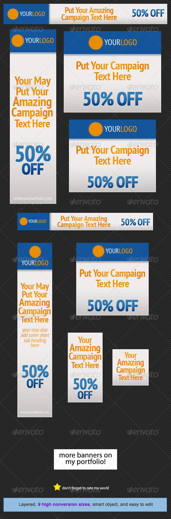 Blue Banners Ad Templates From Graphicriver