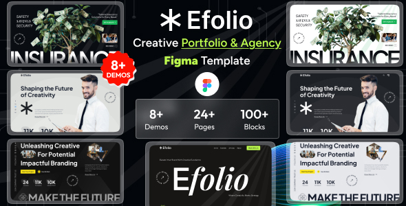 efolio- Creative Portfolio and Agency Figma Template – 0 Sold!