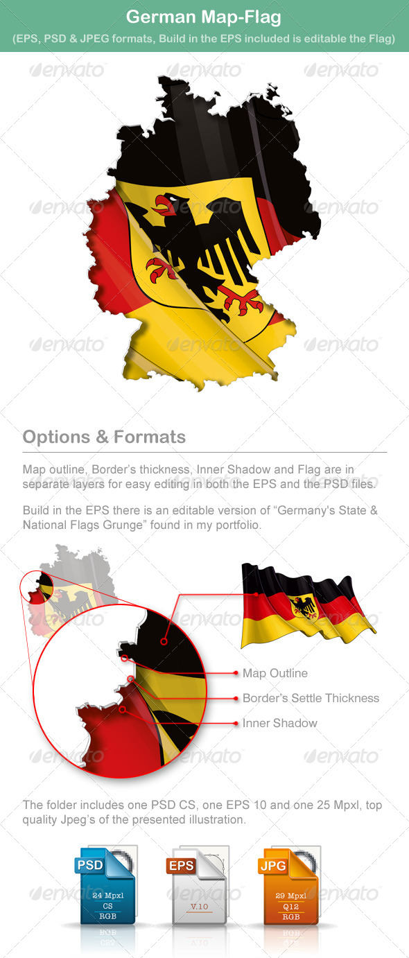 German Map-Flag