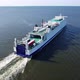 The sea ferry sets out on a journey laden with goods, cars and people. - VideoHive Item for Sale
