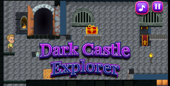 Dark Castle Explorer - HTML5 Platform Adventure Game with Google AdMob