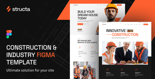 Structa – Construction & Industry Figma Template – 0 Sold!