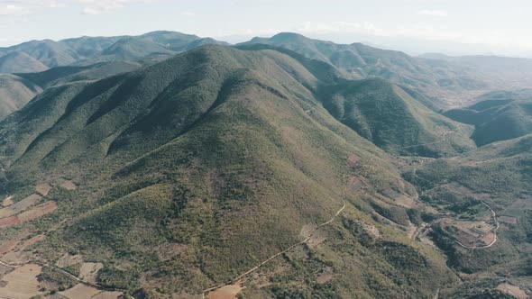 Drone view of landscapes in Oaxaca, mexico