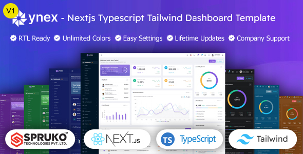 Ynex - Nextjs Typescript Tailwind Admin Dashboard Template