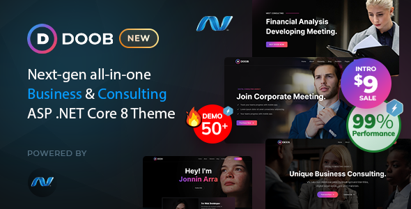 Doob – Business & Consulting ASP .NET Core 8 Template – 0 Sold!