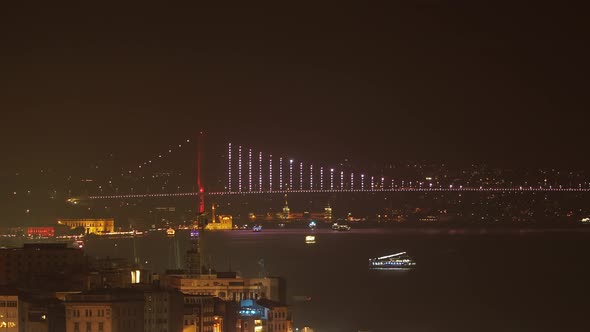 Bosphorus Bridge Pan Timelapse