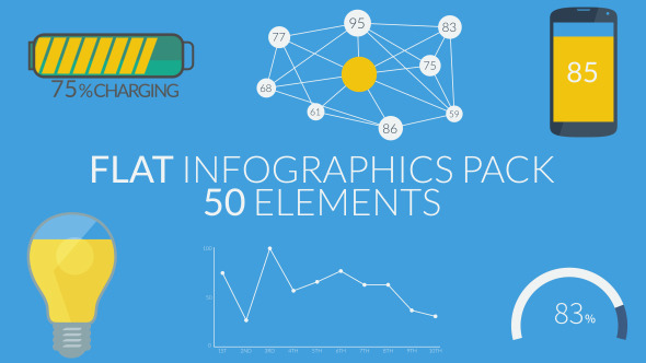 Flat Infographics Pack (50 Elements) alt