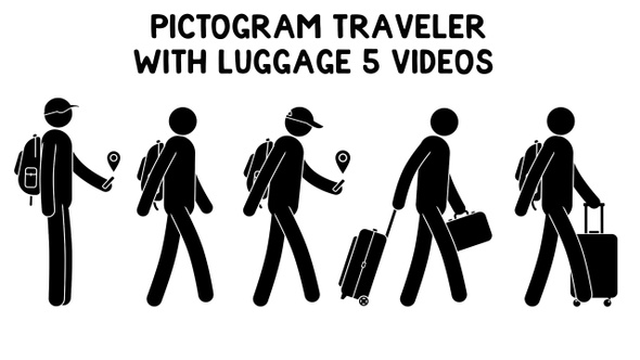 Pictogram Traveler With Luggage