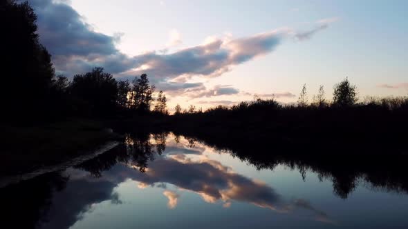 River Between Trees