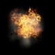 Consecutive fire explosions in the middle of the screen isolated by alpha channel - VideoHive Item for Sale
