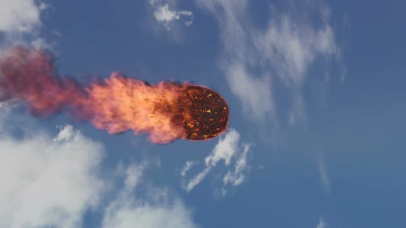 Meteorite Burning Up In The Earth's Atmosphere alt