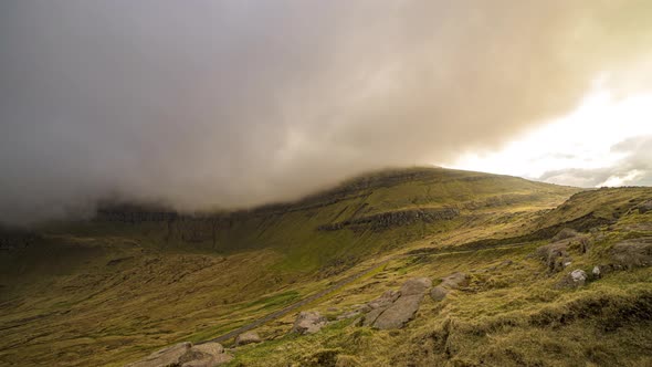 Grassy Mountain Peak Of Funningur