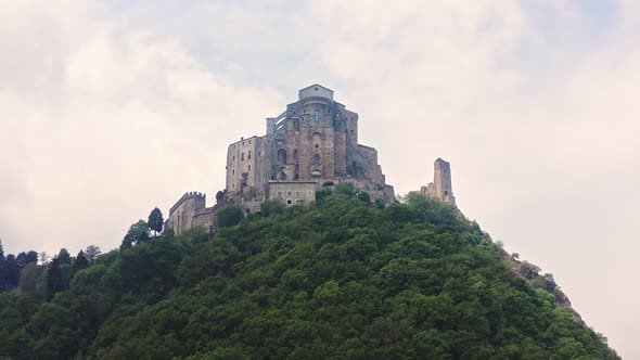 View of a Church at the Top of Mountain