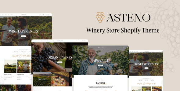 Ap Asteno Wine – Winery Store Shopify Theme – 0 Sold!