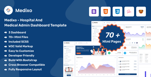 Medixo - Hospital and Medical Admin Dashboard Template