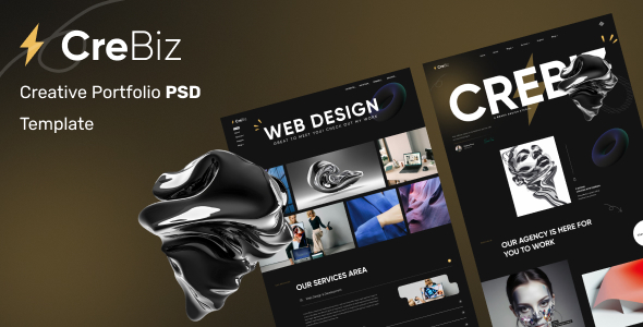 CreBiz – Creative Portfolio PSD Template – 0 Sold!