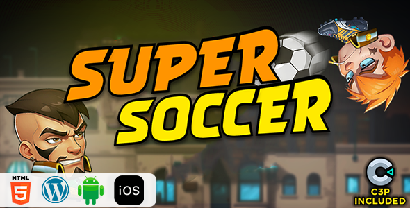 Super Soccer HTML5 Construct 3 Game
