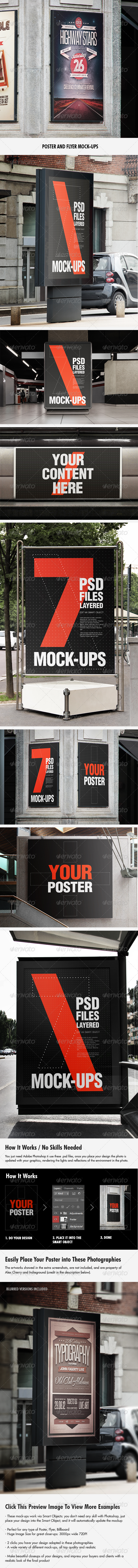 Flyer and Poster Urban Mock-ups - Set Pack