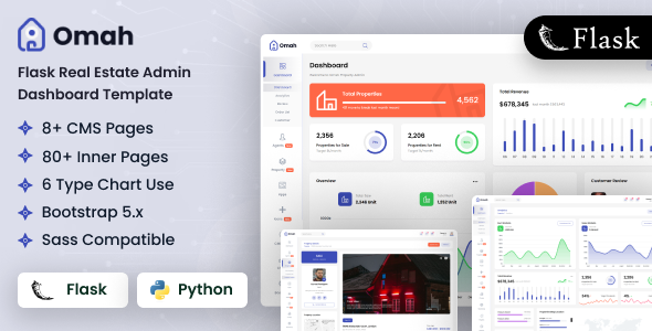 Omah - Flask Real Estate Admin Dashboard Template