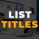 15 List Titles | AE - VideoHive Item for Sale
