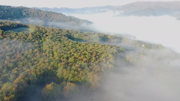 Drone Shot Aerial View of Umbria Tuscany in Italy