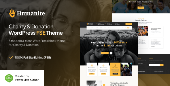 Humanite – Charity & Donation Gutenverse FSE WordPress Theme