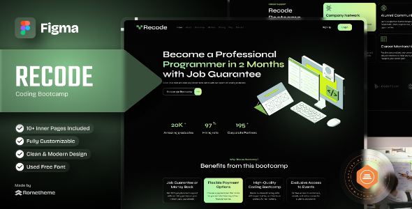 Recode – Coding Bootcamp Figma Template – 0 Sold!