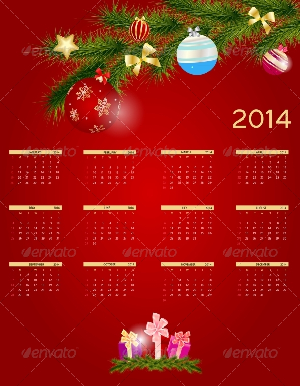 2014 New Year Calendar
