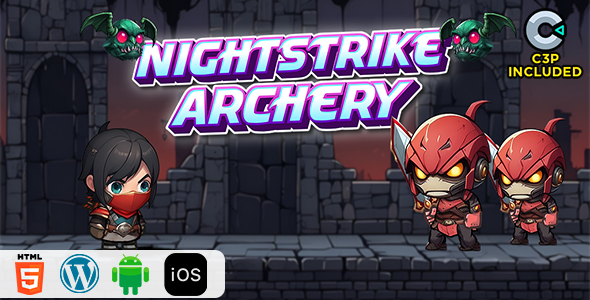 Nightstrike Archery HTML5 Construct 3 Game