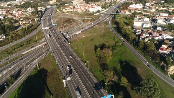 Asphalt Road Aerial Drone