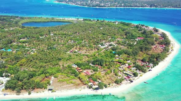 Luxury overhead clean view of a white paradise beach and blue ocean background in best quality 4K