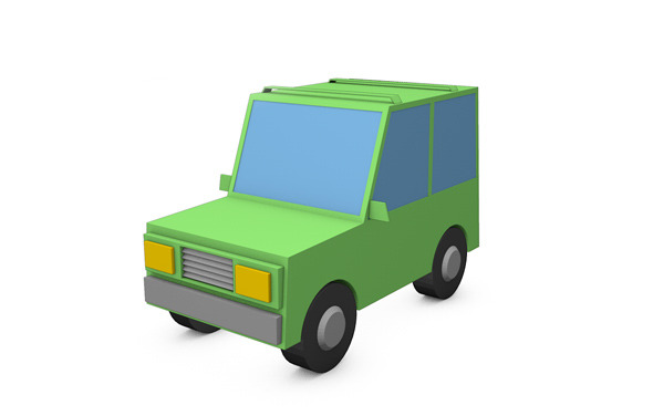Low Poly Style Toy car