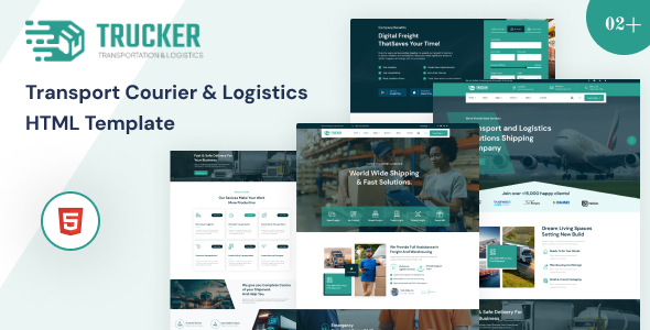 Trucker-Transport Courier & Logistics HTML Template – 0 Sold!