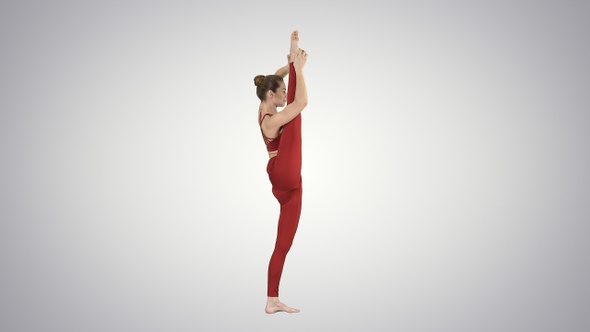 Young Yogi Woman Practicing Yoga Concept Variation