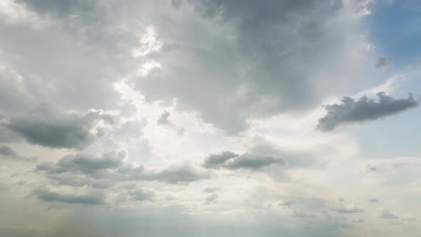 Large, Dramatic And Beautiful Clouds In The Sky, Timelapse