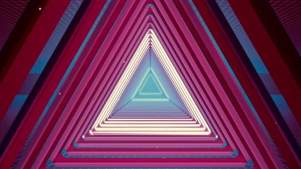 Flying Tunnel Triangle Light Retro 01 4K alt