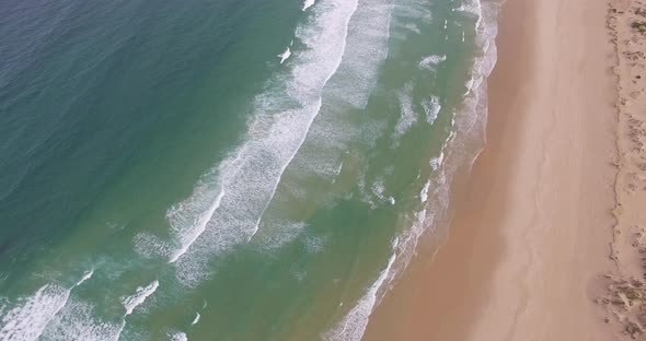 High Flight Over a Beach