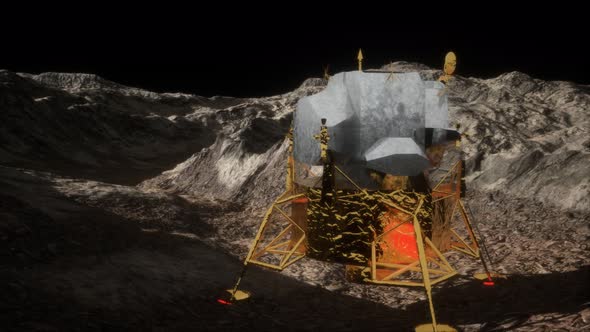 Lunar Landing Mission on the Moon alt