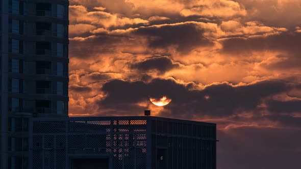 Sunrise Timelapse in Dubai Marina in Dubai UAE