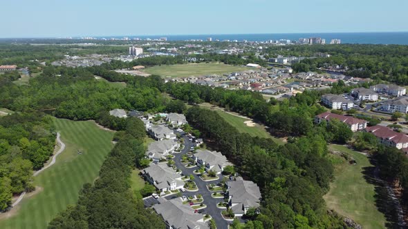 North Myrtle Beach, SC, golf course with ocean in background