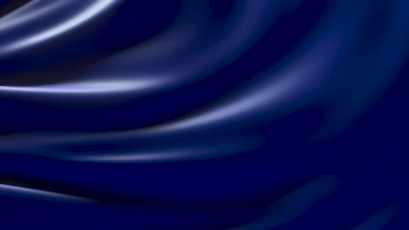 Animation of a Blue Developing Silk Fabric