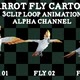 Parrot Fly 3clip Cartoon Loop - VideoHive Item for Sale