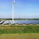 AWERIAL WS Solar panels and wind turbine in rural landscape/ Zutphen, Overijssel, Netherlands - VideoHive Item for Sale