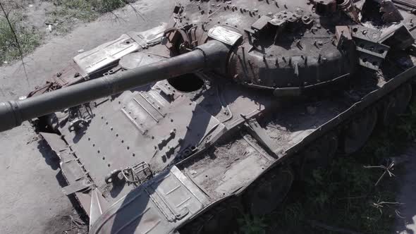 Exploded Military Equipment During the War in Ukraine
