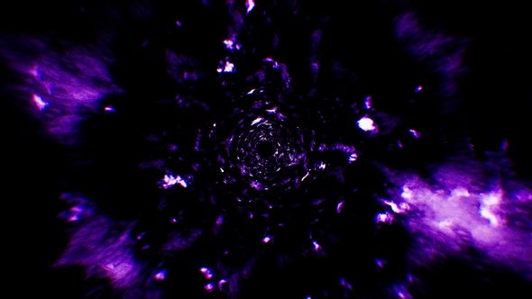 Abstract Purple Plasma Fire Particles Loop 4K