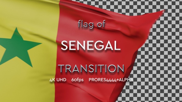 Flag of Senegal transition | UHD | 60fps alt
