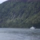 Passenger Ship Floating on Blue River on Background of Mountains - VideoHive Item for Sale