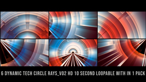 Dynamic Tech Circle Rays Pack Red V02