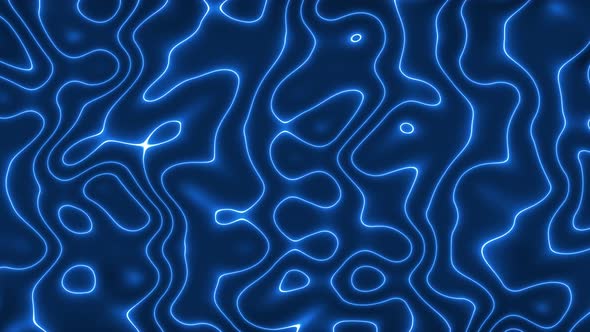 Blue Neon Light Marble Liquid Animation